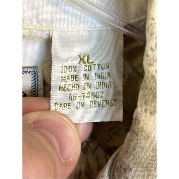 Colo Wear America Mens Hawaiian Shirt Size XL Beach Scene Short Sleeve Cotton - Picture 6 of 8